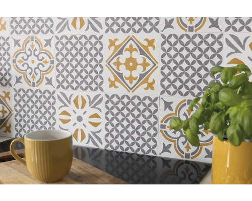 Väggplatta D-C-FIX Amira grey 15,25x15,25cm