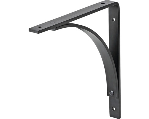 Konsol DOLLE Rivet 190x190x20mm svart Hyllkonsol av metall med hål för montering