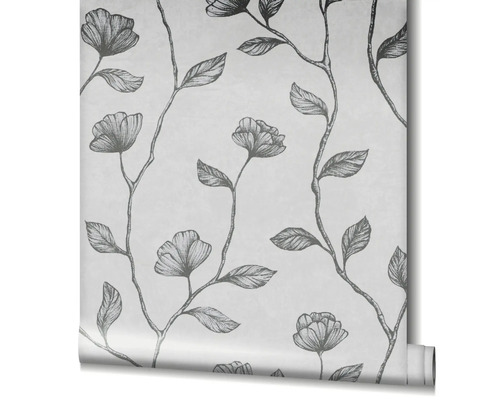 Tapetrulle med blommönster