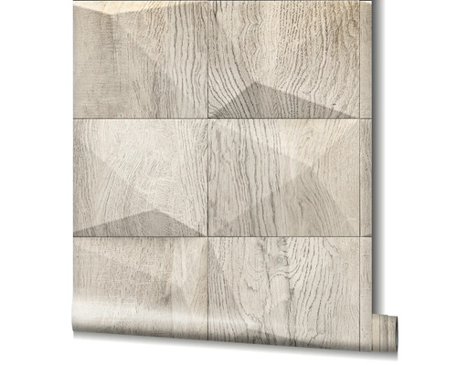 Tapetrulle med träkakelmönster