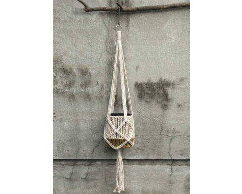 Makramé blomkruka för inomhusbruk