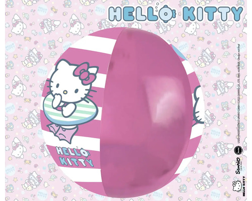 Hello Kitty vattenboll med randigt mönster och Hello Kitty-motiv