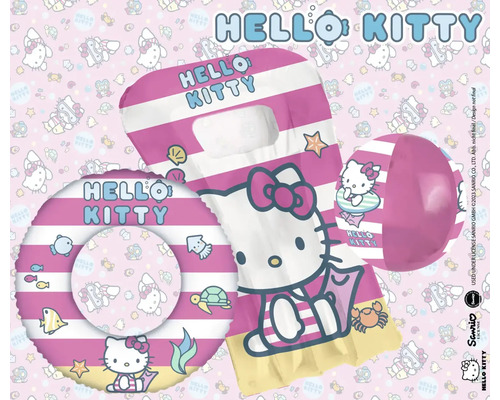 Hello Kitty badset med luftmadrass, badring och badboll