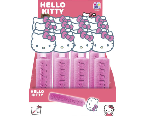 Hello Kitty lockrullar set i försäljningsdisplay