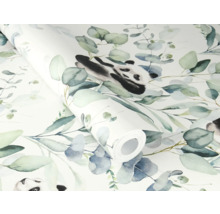 Tapetrulle med panda och eukalyptusmotiv