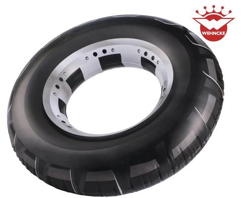 Uppblåsbar badring i form av ett motorcykeldäck