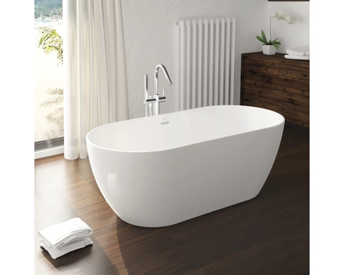 Fristående badkar JUNGBORN two vit blank ovalt 750x1500 mm Fristående badkar JUNGBORN two vit blank ovalt 750x1500 mm