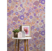 Tapet A.S. CRÉATION Retro blom lila 10,05x0,53m