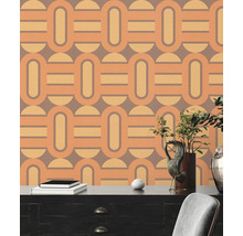 Tapet A.S. CRÉATION Retro orange 10,05x0,53m