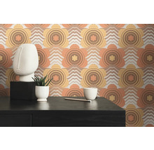 Tapet A.S. CRÉATION Retro blom orange 10,05x0,53m