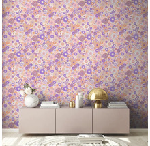 Tapet A.S. CRÉATION Retro blom lila 10,05x0,53m