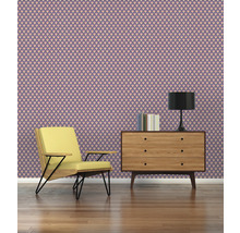 Tapet A.S. CRÉATION Retro grafisk lila 10,05x0,53m