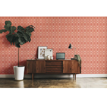 Tapet A.S. CRÉATION Retro geometrisk röd 10,05x0,53m