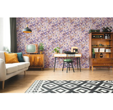 Tapet A.S. CRÉATION Retro blom lila 10,05x0,53m