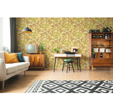 Tapet A.S. CRÉATION Retro blom grön 10,05x0,53m