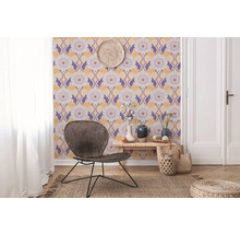 Tapet A.S. CRÉATION Retro blom lila 10,05x0,53m