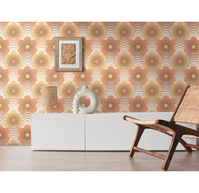 Tapet A.S. CRÉATION Retro blom orange 10,05x0,53m