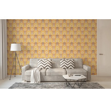 Tapet A.S. CRÉATION Retro blom gul 10,05x0,53m