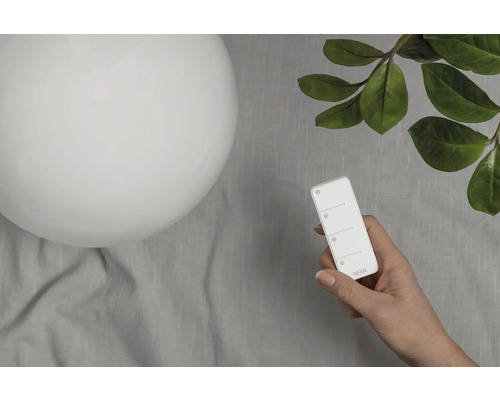 Globlampa med fjärrkontroll och bladgren