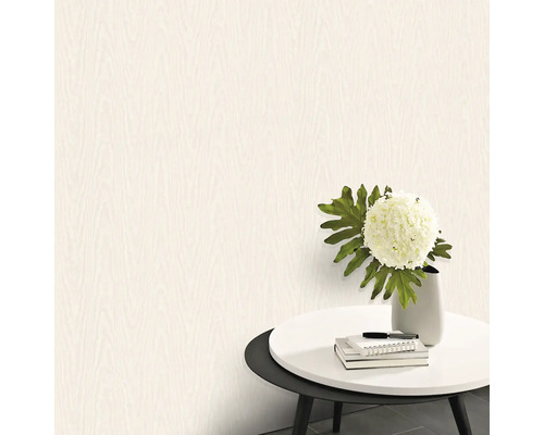 Dekorativ trästruktur tapet i rummet med bord och blommor