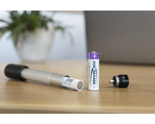 Arbetslampa med batteri och ändstycke