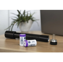 Ansmann batterier D och LED ficklampa