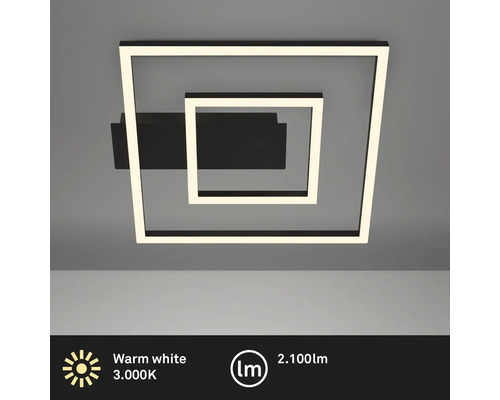 Fyrkantig LED-taklampa med varmvitt ljus