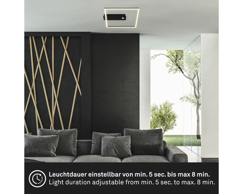 Fyrkantig taklampa i vardagsrum