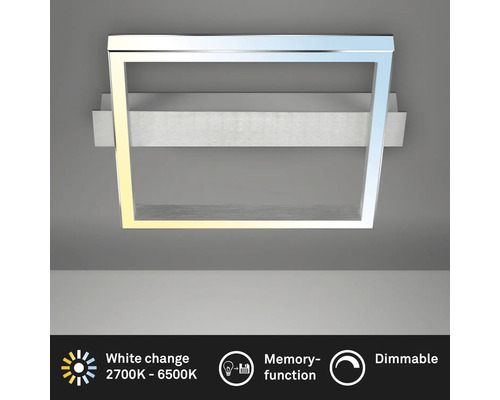 Fyrkantig LED-taklampa med dimmerfunktion och färgtemperaturkontroll