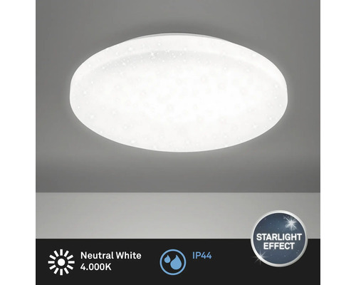 Rund LED-taklampa med stjärneffekt, skyddsklass IP44 och neutralvitt ljus