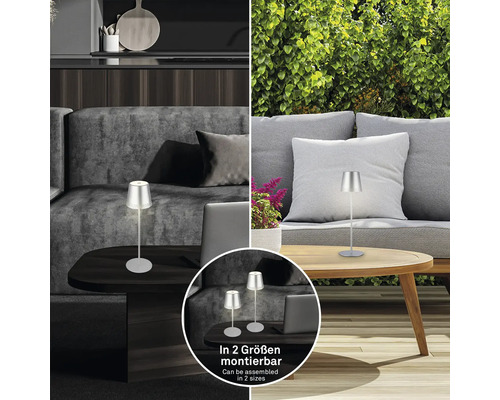 Dekorativ LED-bordslampa för inom- och utomhusbruk, kan monteras i två storlekar