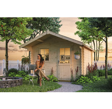 Friggebod SKAN HOLZ Como inkl. golv 340x400cm natur