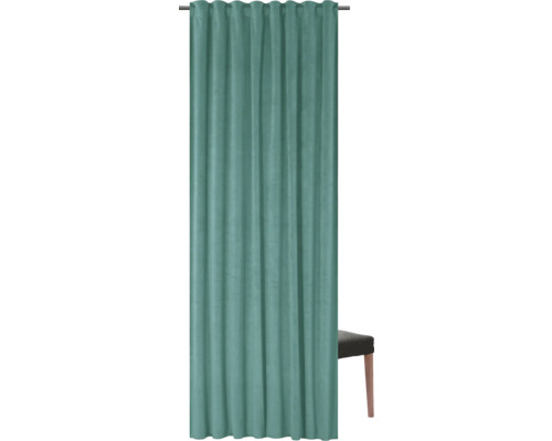 Gardin av tyg med rynkbandsupphängning