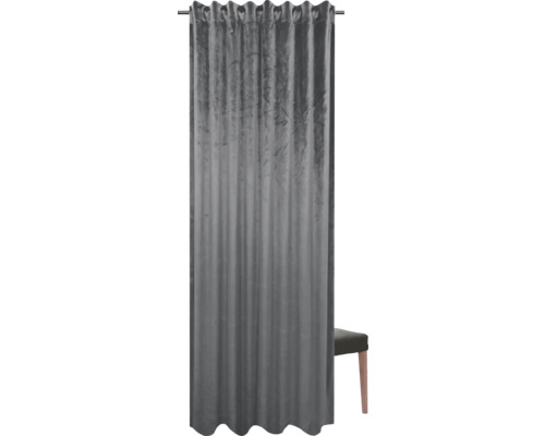 Grå gardin med öljetter