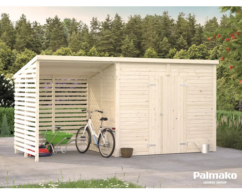 Redskapsbod PALMAKO Leif 4,5+2,9m² natur