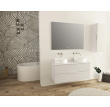 Tvättställsunderskåp JUNGBORN Quattro vit matt med handtagslist vit 120x55x46 cm
