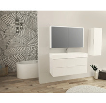 Högskåp JUNGBORN Quattro sedici vit matt med integrerat handtag 35x100x35 cm