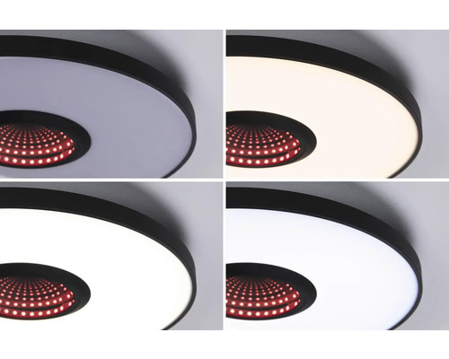 Taklampa med olika ljusinställningar