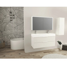 Tvättställsunderskåp JUNGBORN Quattro vit matt med handtagslist vit 120x55x46 cm