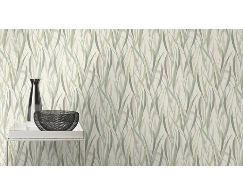 Tapet med gräsmönster i vardagsrummet