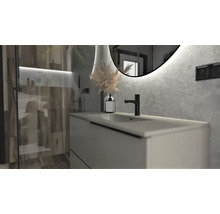 Tvättställ JUNGBORN beige fume matt med bräddavlopp och blandarhål 101x1,8x46 cm