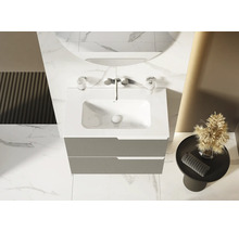 Tvättställ JUNGBORN vit blank med bräddavlopp utan blandarhål 81x1,8x46 cm