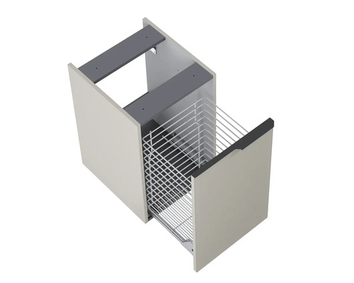 Utdragsskåp med trådkorg för köksskåp