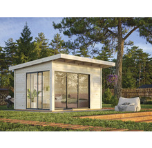 Friggebod PALMAKO Andrea 11,2m² Slide vit/transparent