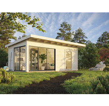 Attefallshus PALMAKO Andrea 17,1m² Slide Plus vit/transparent