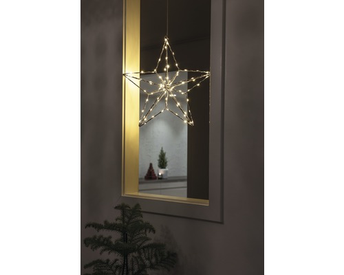 Dekorativ stjärna med belysning för fönster