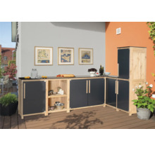 Trädgårdsskåp/utomhuskök KONSTA Typ 603 douglasgran/HPL svängdörr 120x58x92cm antracit