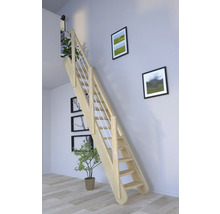 Spartrappa PERTURA Kybele rak 12 steg obehandlad Fichte massiv Fichte öppen furu vit B: 61.5 cm exkl. sättsteg