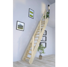 Spartrappa PERTURA Kybele rak 12 steg obehandlad Fichte massiv Fichte öppen furu B: 61.5 cm växlande stegdjup