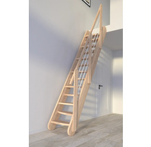 Spartrappa PERTURA Kybele rak 12 steg obehandlad bok bok öppen bok vit B: 61.5 cm växlande stegdjup